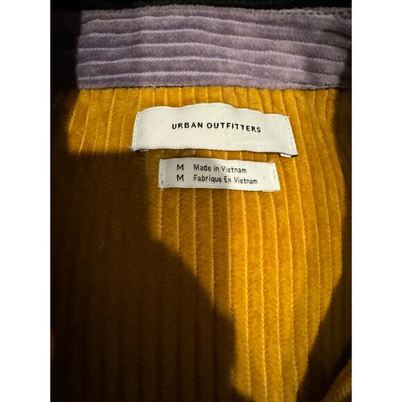 Urban outfitters UO Ryder Blocked Corduroy Zip Shirt jacket patchwork size MED - Picture 12 of 13